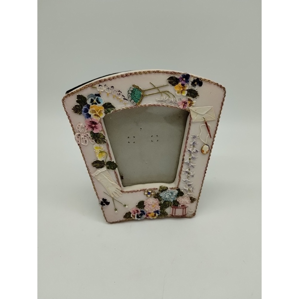 Victorian Treasures Photo Picture Frame Fits 2"X3" Photo Floral 5x4" Total